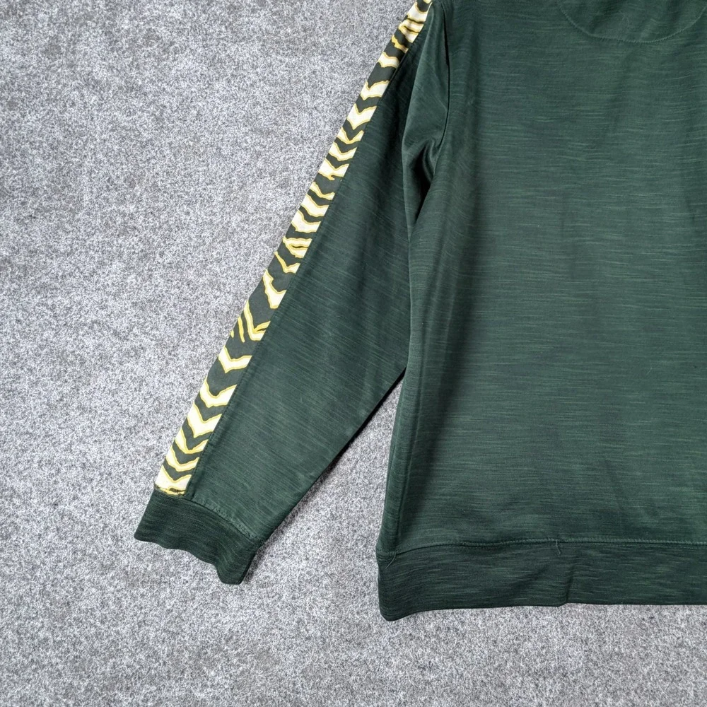 NFL Team Apparel Hoodie Mens M Green Green Bay Packers Zebra Print Long‎ Sleeve